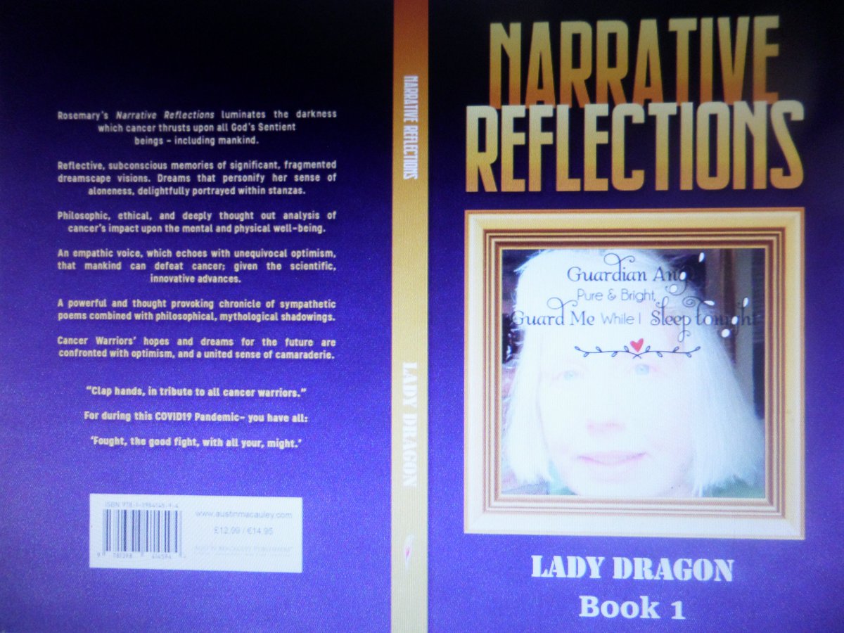 RosemaryAnneMi2's tweet photo. Just incase you wondered what my #newpoetrybook looks like, here is my last #coverproof; as not published officially until 28Feb2022. @RosemaryAnneMi2 - yes, it's my #LadyDragonPoetry - just a #TeaserTuesday
#cancerwarrior #narrativepoetess & #scifiwriter.
#behappyonpurpose https://t.co/o85sepOvha