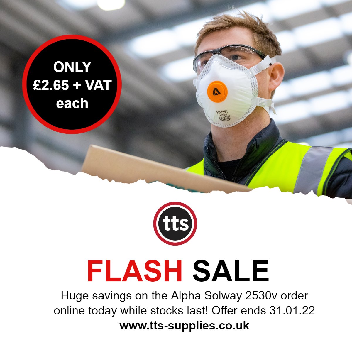 FLASH SALE! We are clearing space in our store room so we have huge savings on the Alpha Solway 2530v masks! Buy online while stocks last. tts-supplies.co.uk/collections/di…

Free delivery on all orders over £100.