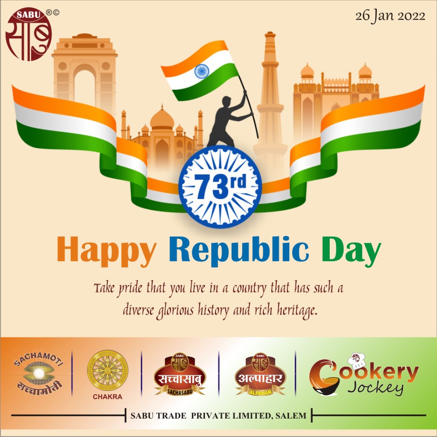 SabuTrade's tweet photo. "A chance to be better is what freedom is all about. Let us all come together to celebrate the auspicious occasion of Indian Republic Day with mutual respect and love.
Wishing you all a very Happy Republic Day!
~ Team Sachasabu
#happyrepublicday #sachasabu #sabutrade #india https://t.co/fqVtZkDq2T