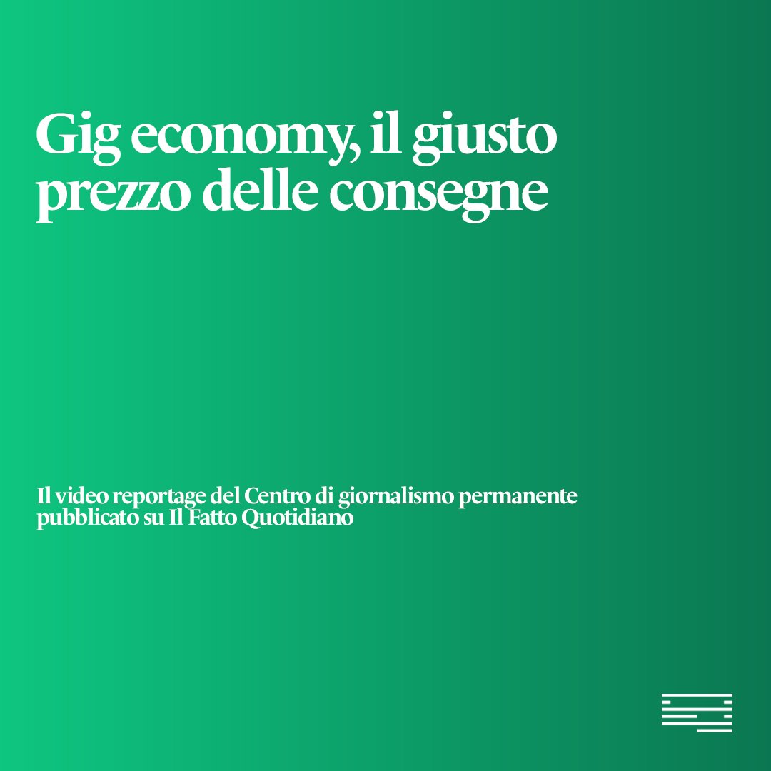 “Gig economy, il giusto prezzo delle consegne” è il lavoro realizzato all’interno del CGP, a cura di <a href="/poltrifex/">Filippo Poltronieri</a>.
Il reportage è stato pubblicato su Il Fatto Quotidiano Premium e racconta la storia dei fattorini di Robin Food. Qui il video: bit.ly/3Izjvcq