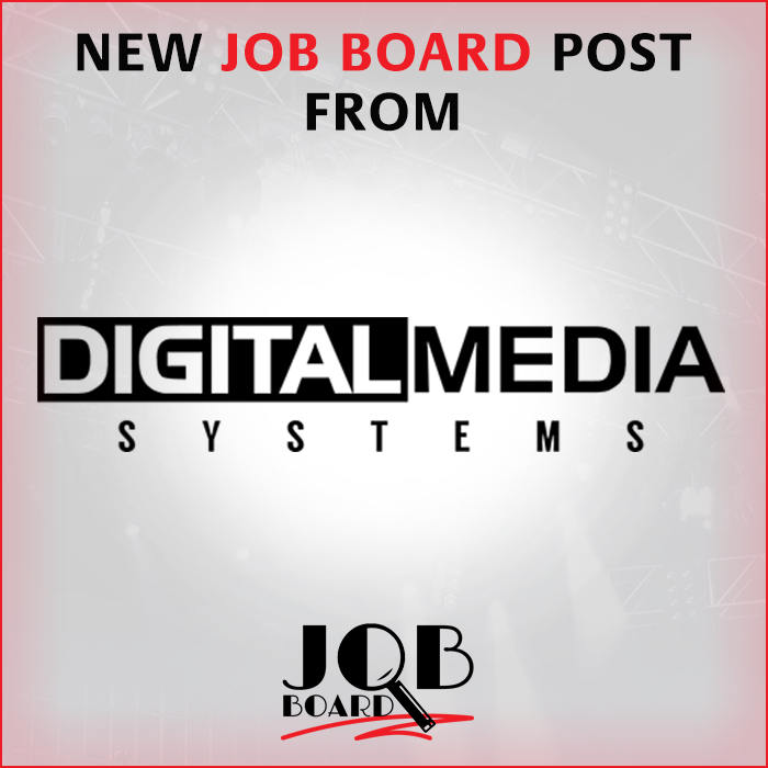 Digital Media Systems is seeking a Design and Integration Engineer. Find out more and apply at jobboard.esta.org.