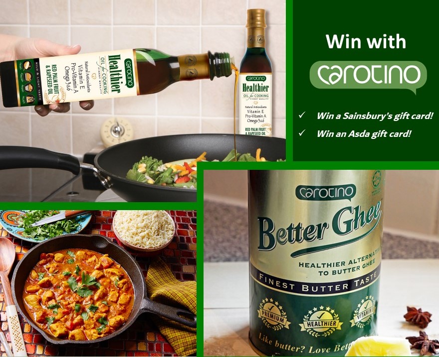 BetterGhee's tweet photo. We're giving away a £25 Asda gift card with Carotino BetterGhee (ends 28 Feb) &amp; there's a £25 Sainsbury's gift card to win with Carotino Healthier Cooking Oil. (ends 31 Jan). Enter now for your chance to win! Good Luck! #competition https://t.co/uUsYdT243P https://t.co/ezJrvm42gf https://t.co/J2BqssRyqj