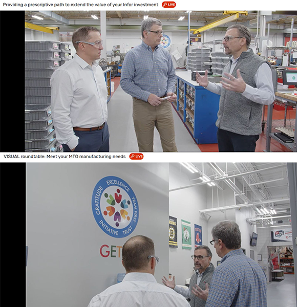 SR_MFG_ERP's tweet photo. We're proud that our CEO, @lean_mfg was part of the #InforumDigital sessions with @Infor's VISUAL Product Director, Rich Lagoy and our customer @AccuRounds Owner & CEO, Michael Tamasi showing how they achieved significant #growth and #operationalexcellence using #InforVISUAL. ๐ https://t.co/qwFI86R4BW