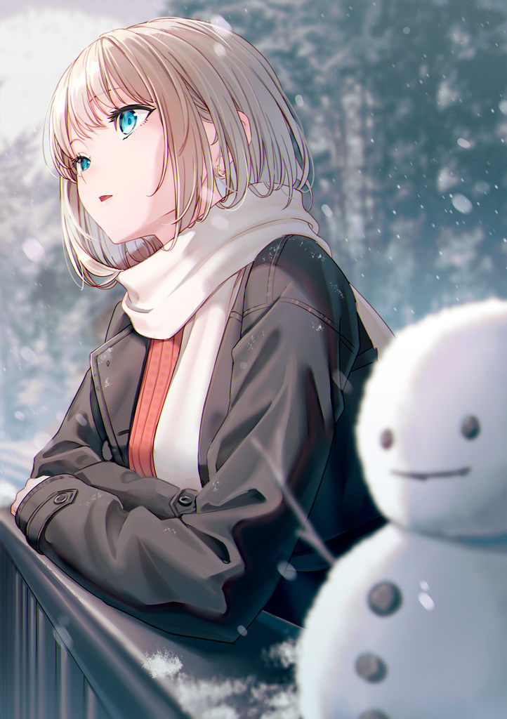 Female Anime Characters in Winter Wears by @artfinity007 Visit