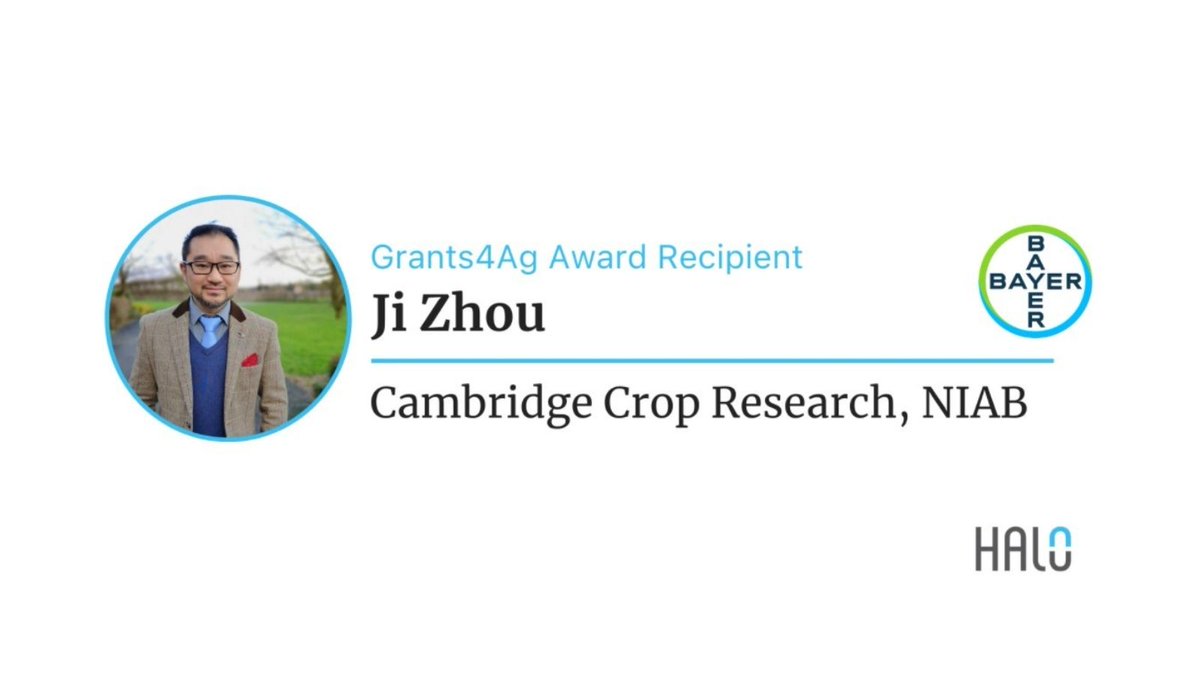 niabgroup's tweet photo. NIAB's Head of Data Sciences Prof Ji Zhou is the recipient of a @Bayer4CropsUK #Grants4Ag award for his work on monitoring and predicting key agronomic traits with AI, aerial imaging, and remote sensing. Full story on the @HALOdotscience blog ➡️https://t.co/y46YhayF98 https://t.co/47hwWWJ0lf