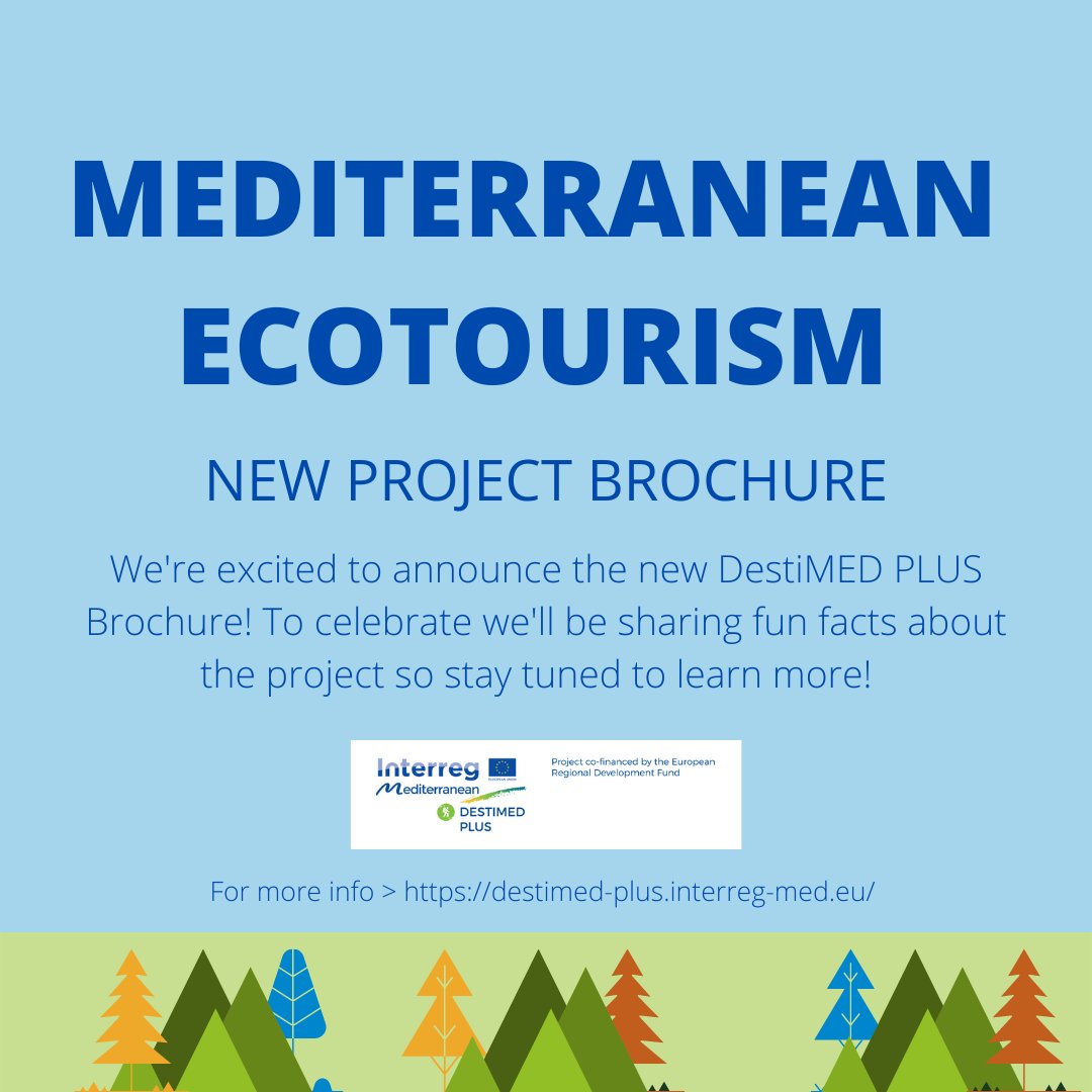 MedEcotourism's tweet photo. 🌿Wouldn't it be great if there was a project for tourism &amp; conservation in Mediterranean PAs? 

💡There is! @MEDProgramme #DESTIMEDPLUS project has 6 months left and we want to remind you what it's all about! 

👇Check our new brochure and stay tuned👇
https://t.co/fPaZnj9vF4 https://t.co/SzMupD3VTb