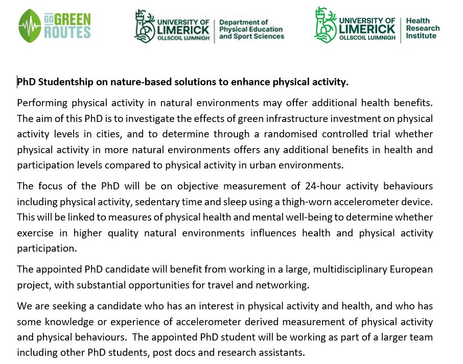 Physical Activity for Health Research Centre @UL tweet media