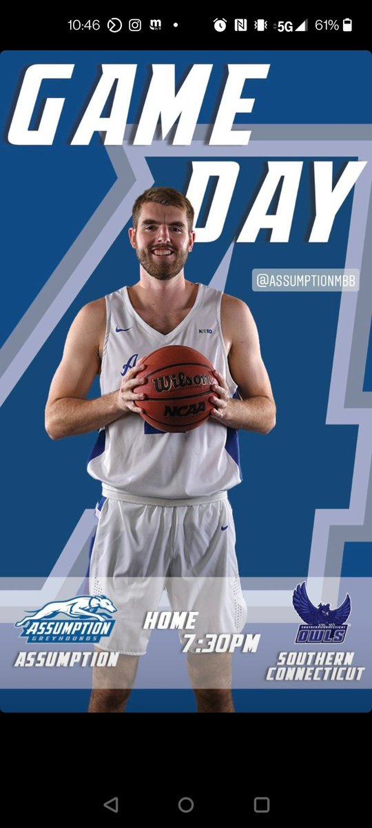newstalknyc's tweet photo. @AssumptionUMA @AssumptionMBB #mensbasketball #college #NCAA #homefield #GAMEDAY https://t.co/NmrTHTmNzx