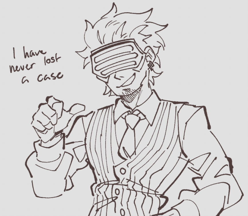 Godot's introduction is literally the best 
Van Zieks is just my favorite I'm sorry
I'll do finished drawings one day
#aceattorney #TheGreatAceAttorney #dgs 