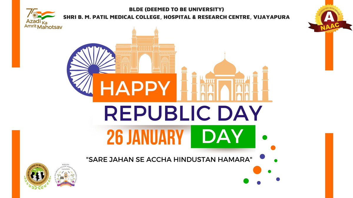 The day which Indian Constitution came into effect
Wishing you all a Happy Republic Day 🇮🇳

#republicday #bldedu #73republicaday🇮🇳  #azadikaamritmahotsav