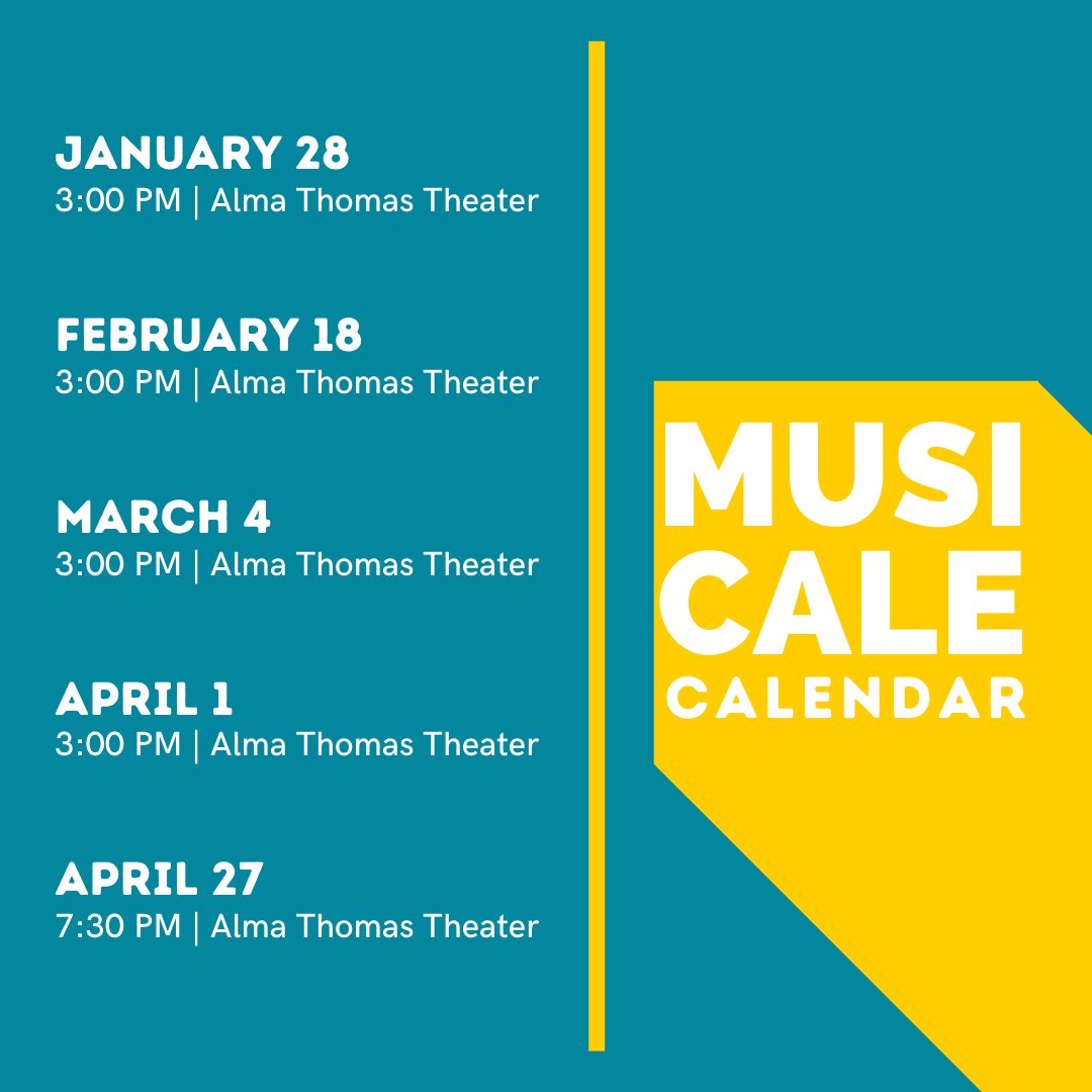 SarofimSU's tweet photo. Our first Musicale is this week and we are so excited to welcome our students back onto the Alma Thomas Theatre stage! Be sure to either come to the theatre at 3pm this Friday or tune into our livestream! https://t.co/ixEuQwmaAM