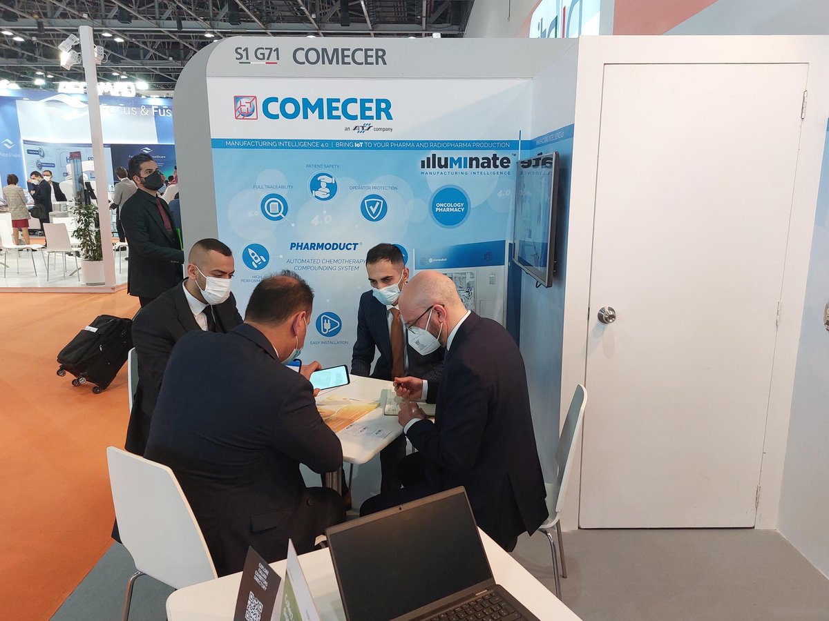 comecer_group's tweet photo. Second day of #ArabHealth!
Are you attending?
Our experts are waiting for you at booth #S1G71.
Stop by and learn how the new dispensing system for the production of I-131 capsules can be placed in GMP laboratories classified as a Grade C.
#ComecerForRadiopharma #ArabHealth22 https://t.co/anmXYVclaM