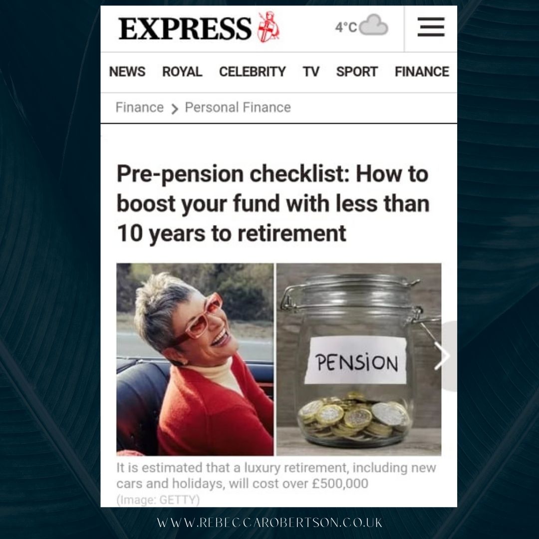 I was approached by The Express to talk about how to squeeze every last penny out for a happy retirement. 

Take a look at my top tips via the article here express.co.uk/finance/person…