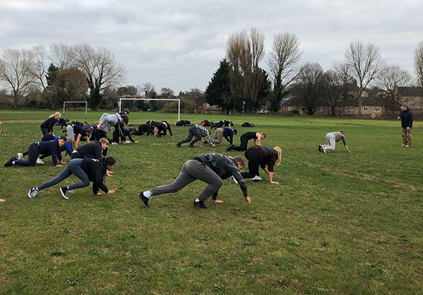 N_HertsCollege's tweet photo. Our Level 3 Public Services students were recently put through their paces by British Military Fitness and their military-inspired exercise regime! 💪

Read more: https://t.co/8mBBzpUw19 https://t.co/uiGgruQ1jK