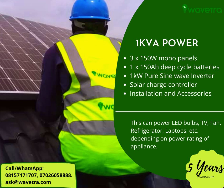 💰 Looking for a steal? 1.5kVA Solar power system plan plus installation is now selling at ₦455,000.00 💰
👉 Product by Wavetra Energy 👈
 Grab it ASAP shortlink.store/gT8c6GqzT