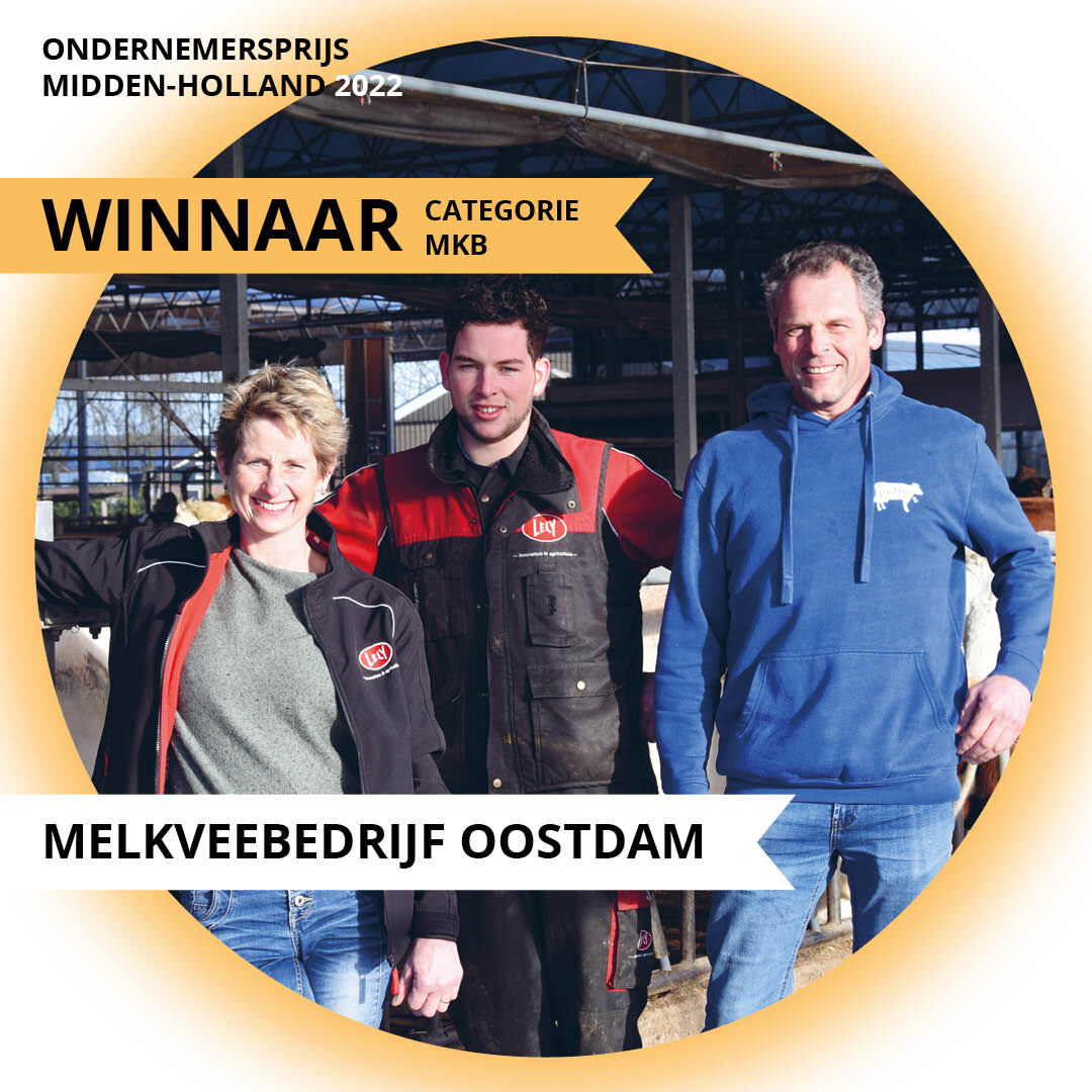 OPBR feliciteert familie Oostdam met het winnen van de Ondernemersprijs Midden-Holland 2022 in de categorie MKB.
