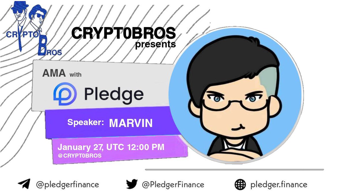 CRYPTOBROSAMA's tweet photo. #AMA With PLEDGE on 27 DEC 2022 at 12:00 PM UTC

Reward 50$ 

Venue: https://t.co/HdgMlejjyI 

Rules: 
❤️Like, Retweet  and tag 3 friends

👉Follow 
@CRYPTOBROSAMA
 and 
@PledgerFinance

✍Comment 3 best questions and tag 3 Friends

Website : https://t.co/TGIndwzRnO https://t.co/WWqDriDoBj