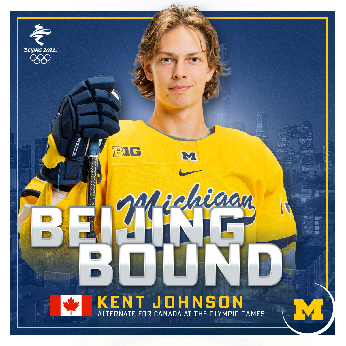 Kent Johnson is headed to Beijing! He has been named an alternate to the Canadian Olympic Team