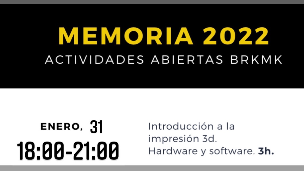 Posponemos nuestra actividad de introducción a la impresión 3d. Será el lunes 31 de Enero.