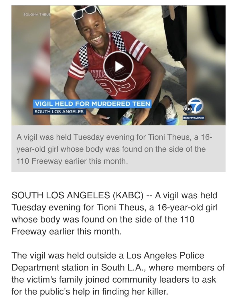DallasJusticeN1's tweet image. Why does it take a week for this news to spread? Oh wait… 

A young Black teen girl murdered, body found on the freeway! 

Have you heard her name? Her family deserves justice.

#TioniTheus