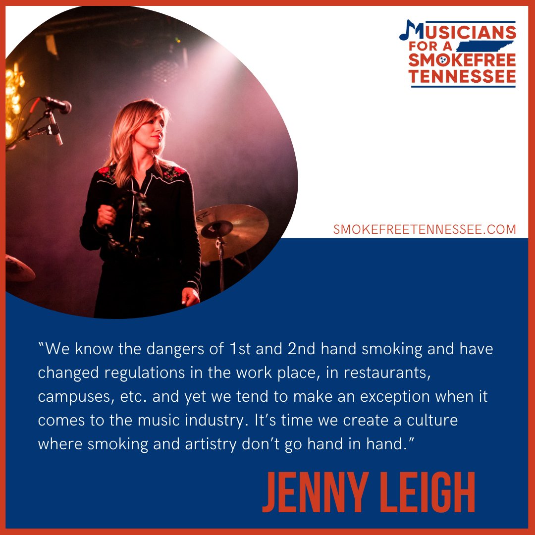 RT @smokefreenash: Nashville rising star Jenny Leigh dropping a truth bomb for this week's #TestimonialTuesday! https://t.co/9YF2A6ZcJn