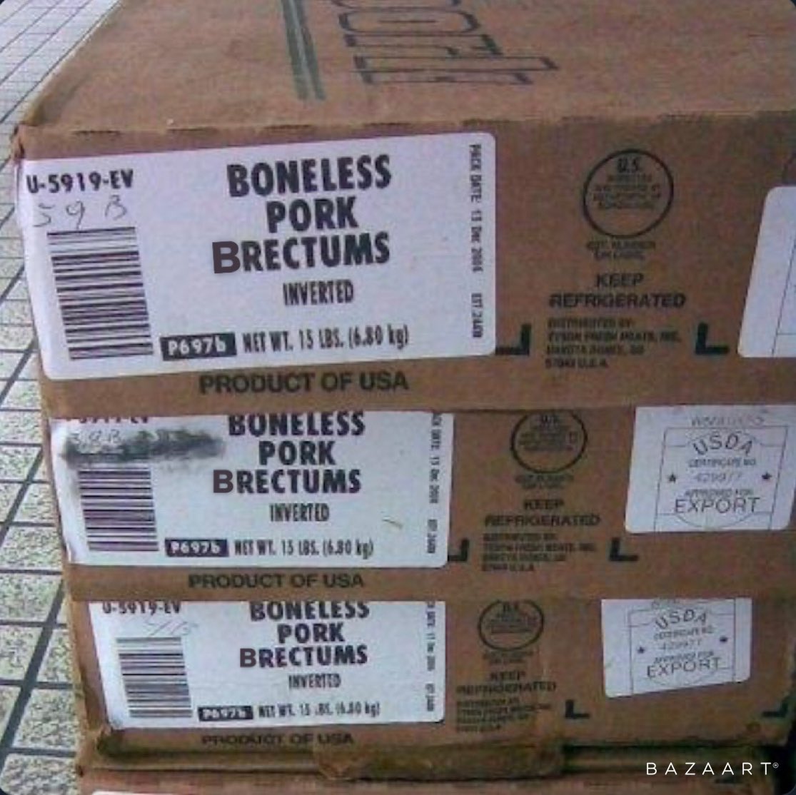 PritiNot's tweet photo. Just received my imported delivery of #Brectums. Trussy will be pleased… Farage is drooling at the thought… and as for Moggy…😏 https://t.co/AYvxO0MNuD
