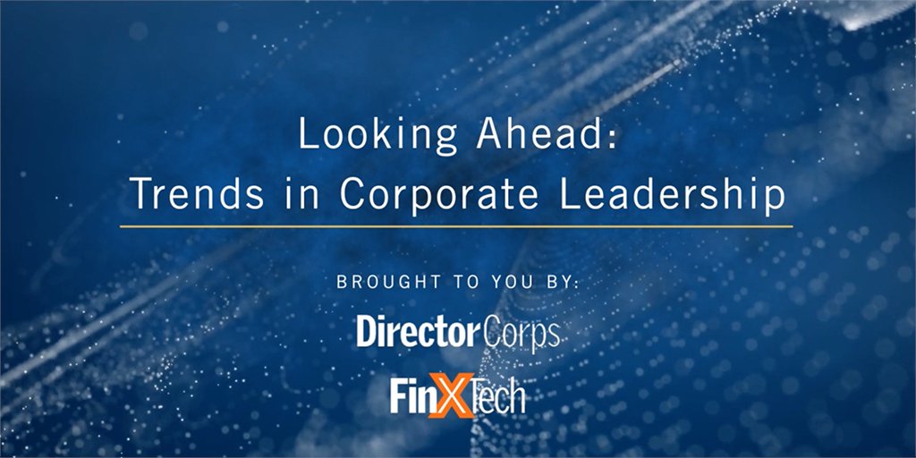 DirectorCorps's tweet photo. LOOKING AHEAD: Trends in Corporate Leadership
https://t.co/HrSOJejQ8k https://t.co/fZUkH1qIM5