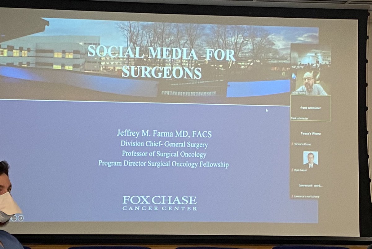 Andrea Lubitz M.D., MPH (@andrealubitz1) on Twitter photo Thank you <a href="/jeffreyfarma/">Jeffrey Farma</a> of <a href="/FoxChaseCancer/">Fox Chase Cancer Center</a> for talking to the vascular group about social media presence this morning! Very helpful pointers on putting your best foot forward! #medtwitter <a href="/TempleSurgery/">TUHS Dept of Surgery</a> <a href="/RyanMeyerMD/">Ryan Meyer</a> Thank you <a href="/jeffreyfarma/">Jeffrey Farma</a> of <a href="/FoxChaseCancer/">Fox Chase Cancer Center</a> for talking to the vascular group about social media presence this morning! Very helpful pointers on putting your best foot forward! #medtwitter <a href="/TempleSurgery/">TUHS Dept of Surgery</a> <a href="/RyanMeyerMD/">Ryan Meyer</a>