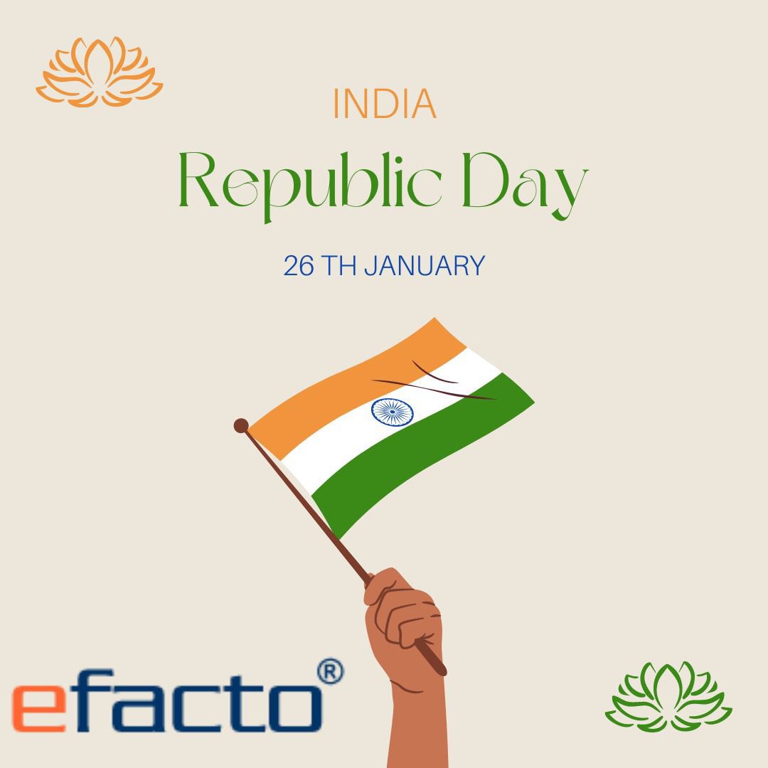 eFactoerp's tweet photo. Happy #RepublicDay2022 to all #eFacto users of #retail &amp; #distribution https://t.co/EW7iIy0xjS