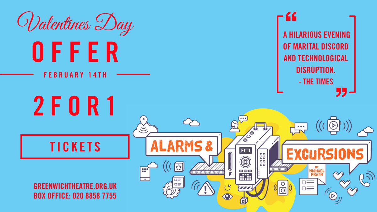 What better way to celebrate Valentines Day this year than by poking fun at the foibles and shortcomings of other couples?❤️

We’ve got you covered with 2for1 tickets for you and your significant other to see Alarms and Excursions Feb 14th!🏹

🎟️🎟️bit.ly/3Ahs3l9

#2for1