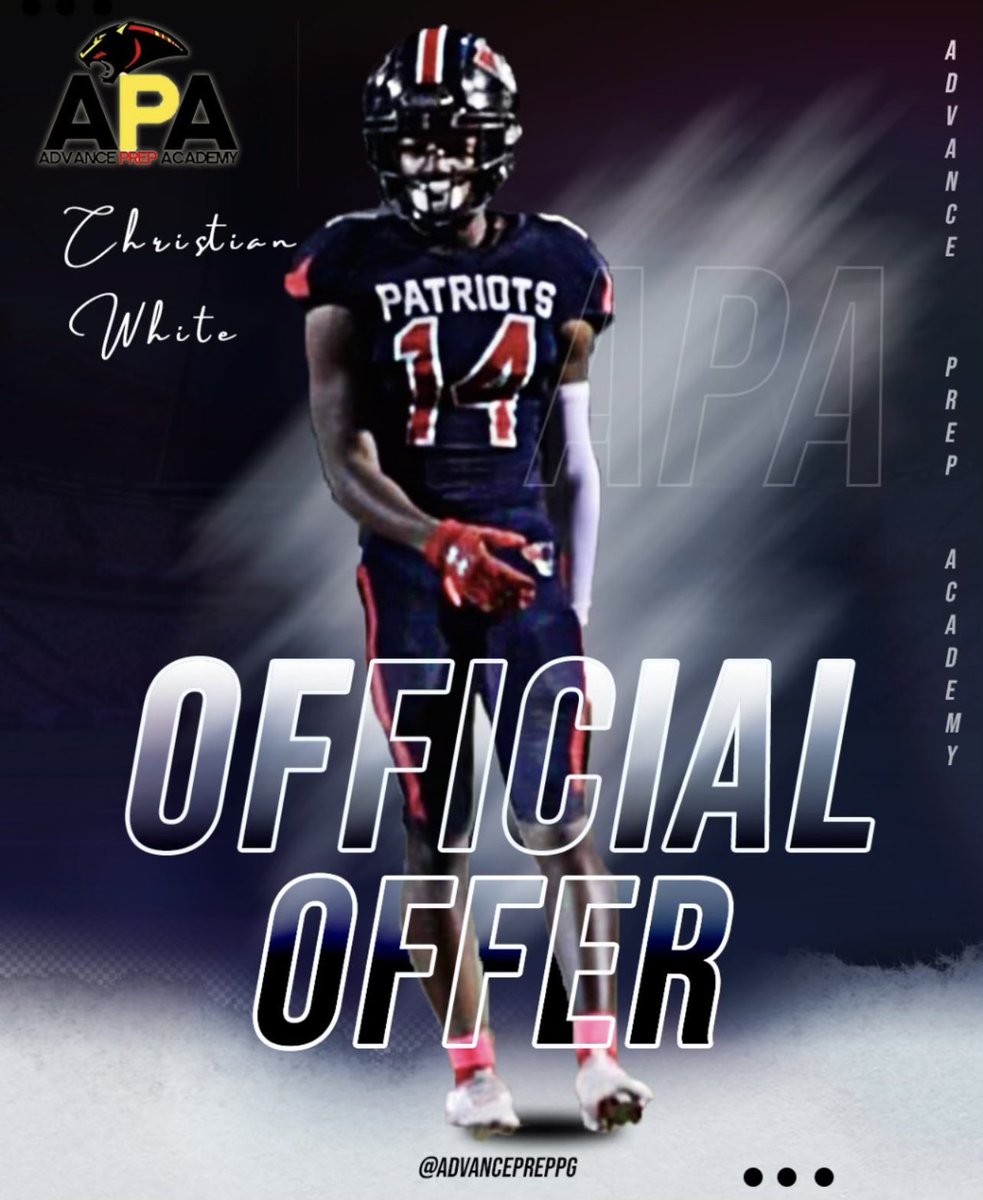 Received an offer to Advance Prep Academy <a href="/coachTomJustice/">Thomas Justice</a> <a href="/JoeSaragusa/">Joe Saragusa</a>