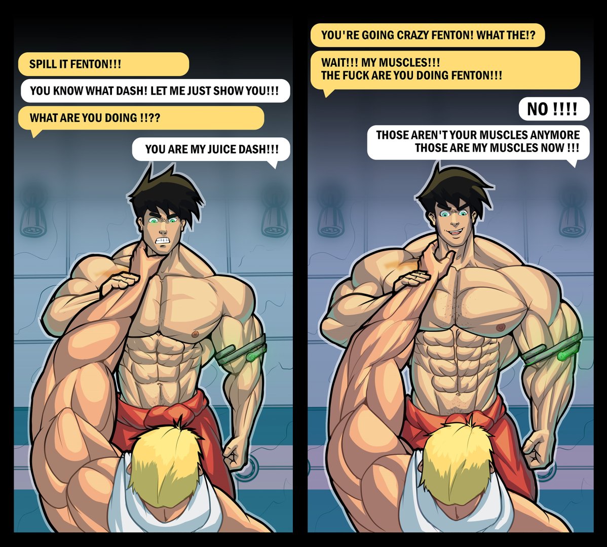 Leogrando Art on X: Commission Works for @darkluster41 - Danny tries an  ancient artifact, and the tables turn on dash commission musclegrowth  t.co76Lihk1BGz  X