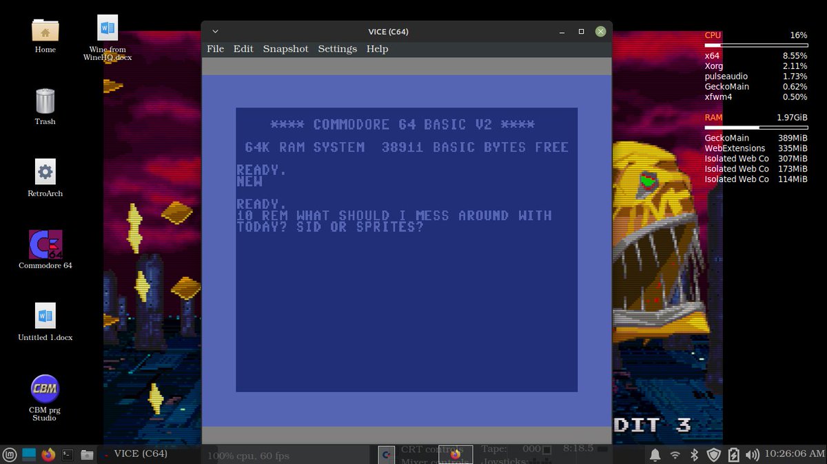 BeardedSonOfNel's tweet image. What should I work on today? Should I mess around with the SID chip, or work on sprites?
#RetroProgramming #RETROGAMING #8bit #BASIC #C64