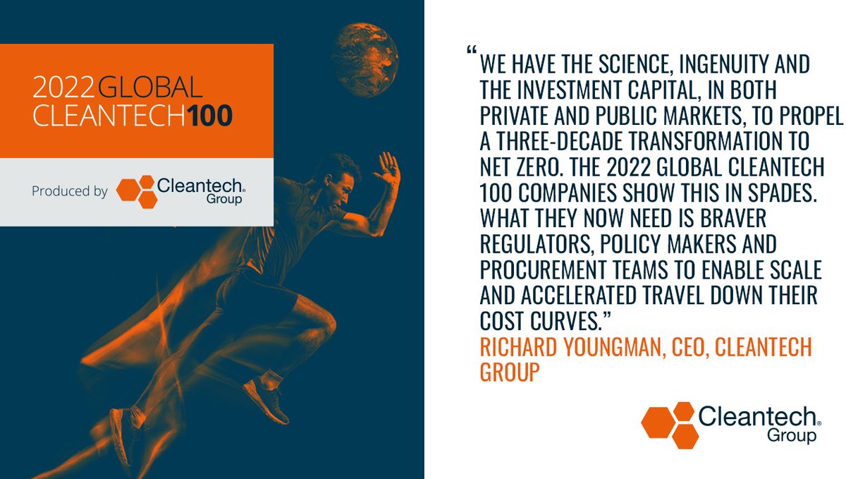 mosa_meat's tweet image. We’re proud to have earned a place on the 2022 Global #Cleantech100 list, which recognizes companies creating new technologies and business models to combat climate change. bit.ly/22GCT100Company