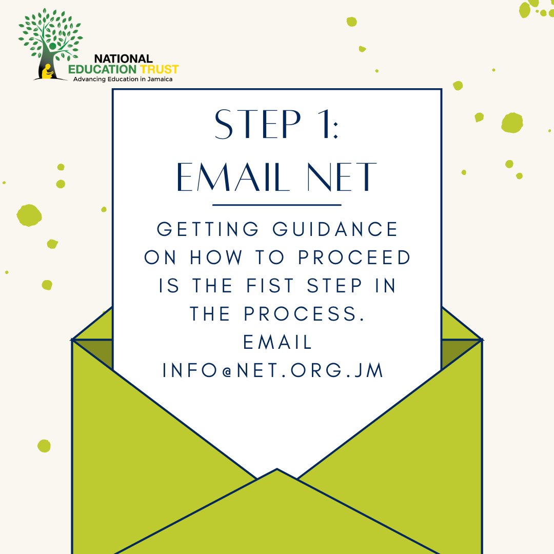 We are breaking down the Steps to Donating to #NETJamaica.

Step 1- Email info@net.org.jm prior to sending your donation. There is paperwork to be completed prior to shipping and if not done accurately will impact the school’s ability to access waivers in a timely manner.