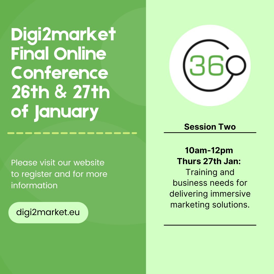 Digi2Market's tweet photo. Jack Morrow  of @retinize will talk about #immersivetech like AR and VR for SMEs marketing &amp; training needs at the FREE #digi2market conference's second session this Thursday 27th January. Register here: 
https://t.co/PiEWscPJrT https://t.co/pIbMQZIimS