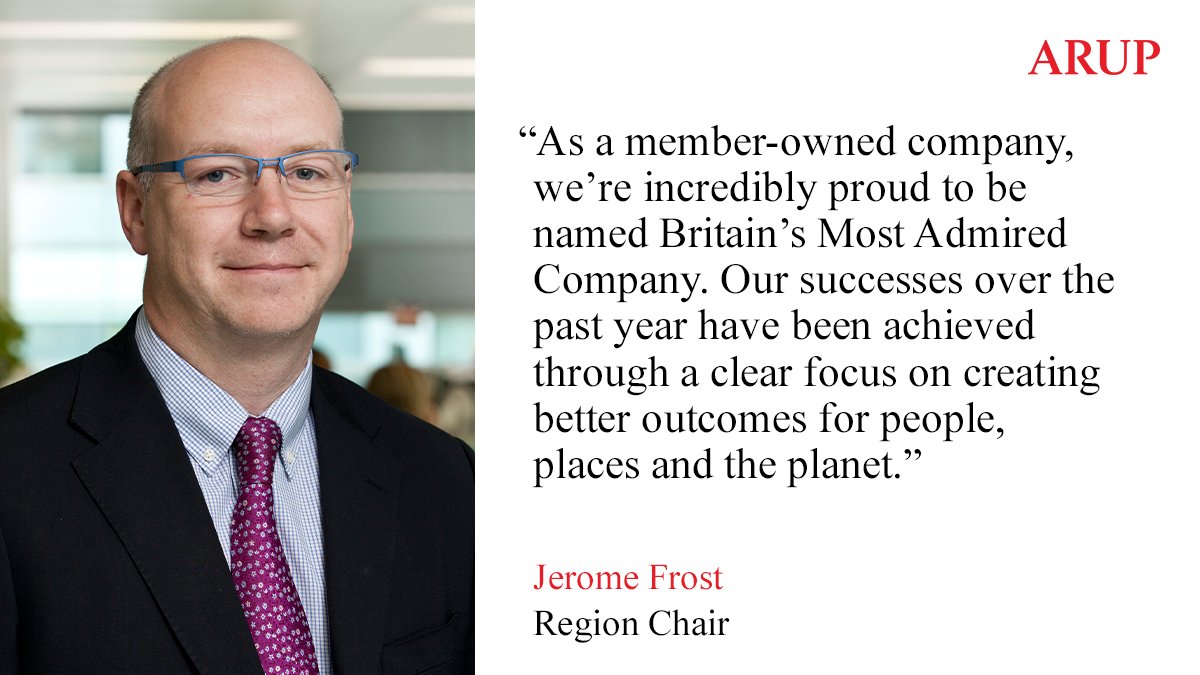 Arup (@arup) on Twitter photo Weāre proud to be named Britainās Most Admired Company in <a href="/MT_editorial/">Management Today</a>'s annual survey of corporate reputation. The award is given following an extensive survey with business leaders, who rate the performance of competitors in their sector. Read more: bit.ly/33Qgqpx Weāre proud to be named Britainās Most Admired Company in <a href="/MT_editorial/">Management Today</a>'s annual survey of corporate reputation. The award is given following an extensive survey with business leaders, who rate the performance of competitors in their sector. Read more: bit.ly/33Qgqpx
