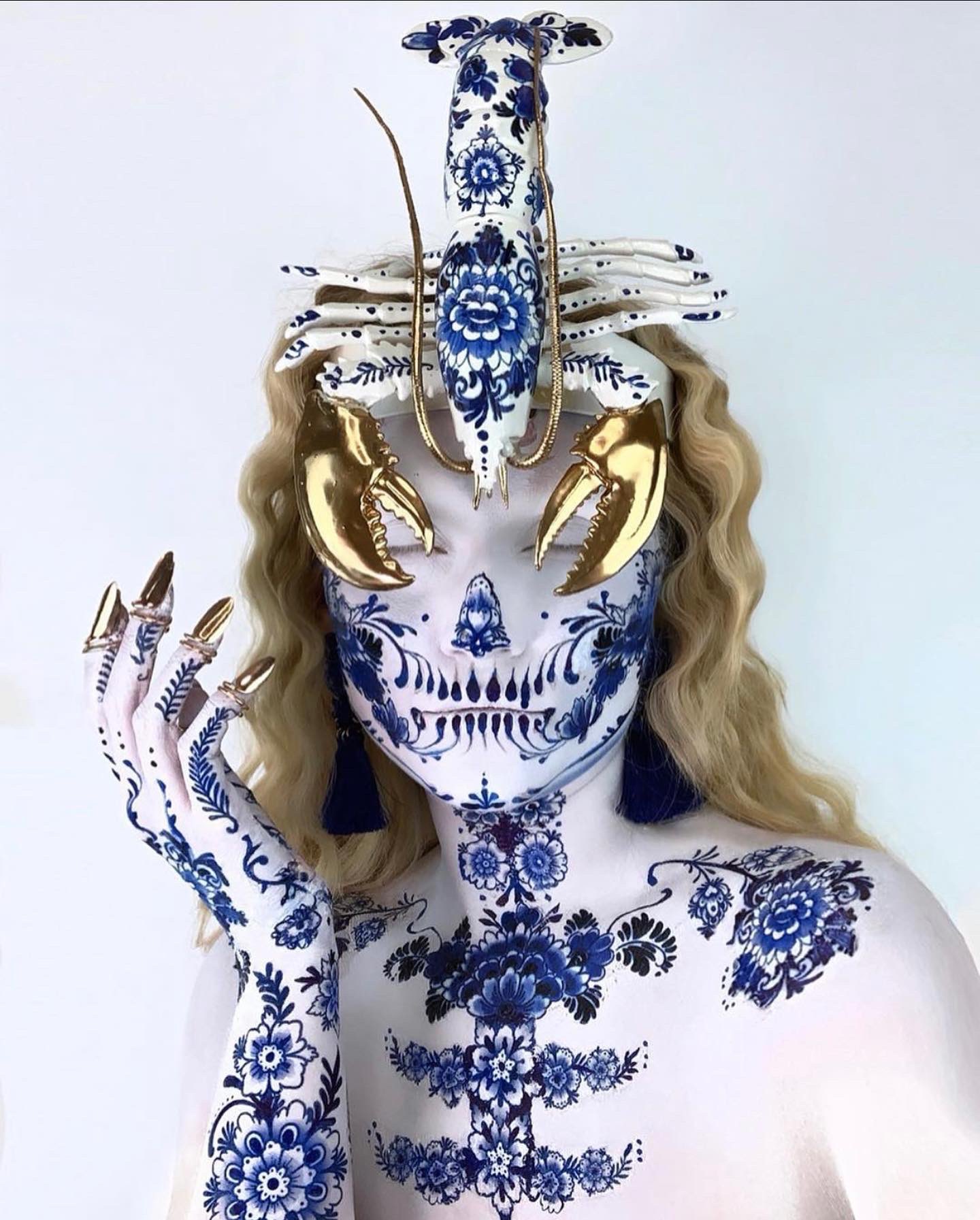 The Skulltress - Vanessa Davis - LV Floral Skull Mannequin