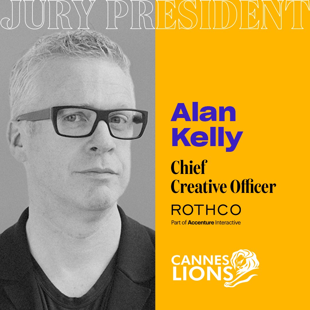Congrats to our Chief Creative Officer, Al Kelly, on being appointed Jury President of the Creative Data category at this years @Cannes_Lions festival, representing 
@wearerothco, @AccentureActive and the Irish creative industry on the world stage.