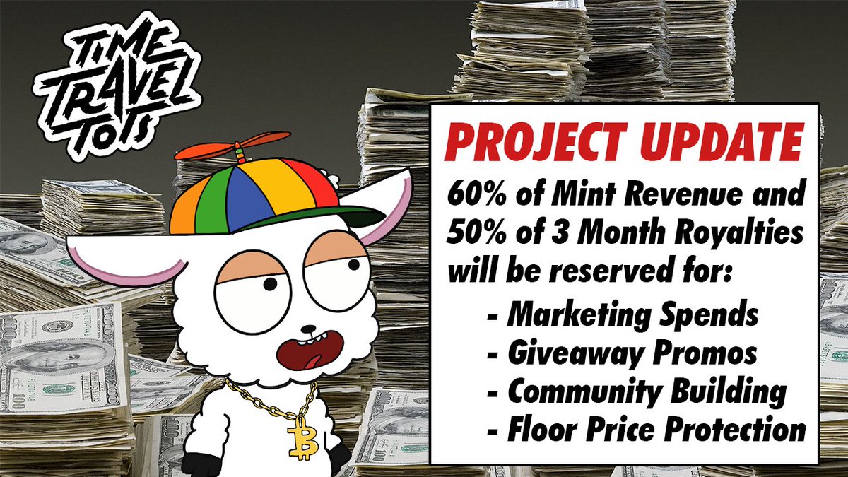 BlackSheepSCNFT's tweet photo. 🚨PROJECT UPDATE🚨

We'll be reserving 60% of mint revenue and 50% of the first 3 months royalties for project use. 

Includes:
🤩 Marketing Spends
🎁 Giveaway Promos
🤝 Community Building
💵 Floor Price Protection

We keep it pumping! 💪

Info in Discord:
https://t.co/hREgcNb3ER https://t.co/UM86DYE59L
