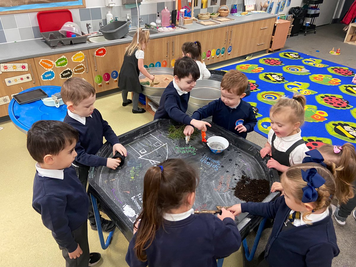 croxtetheyfs's tweet photo. Can you guess what our story focus is this week? ‘We’re Going On a Bear Hunt!’ We have enjoyed investigating and discussing what we found in our tuff tray, &amp; had lots of ideas of what our story could be about! We then enjoyed reading &amp; retelling the story. @CroxtethC https://t.co/xIJPZjHjbA