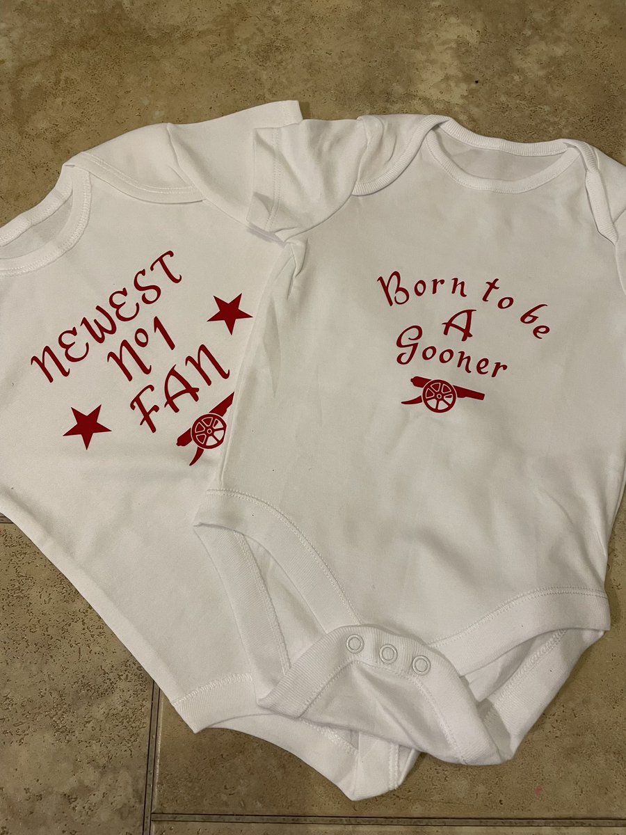👶🏼👶🏼👶🏼👶🏼👶🏼👶🏼👶🏼👶🏼👶🏼👶🏼👶🏼👶🏼
Two new “GOONER” baby body suits 
Only £6.50 each with free postage to the uk
#Gooner #AFC #BabyGooners 

etsy.com/uk/shop/ClairA…