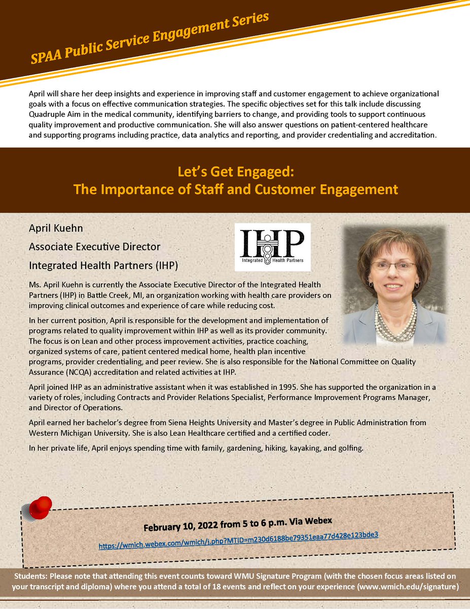 WMUSPAA's tweet image. For link to presentation go to wmich.edu/spaa/events