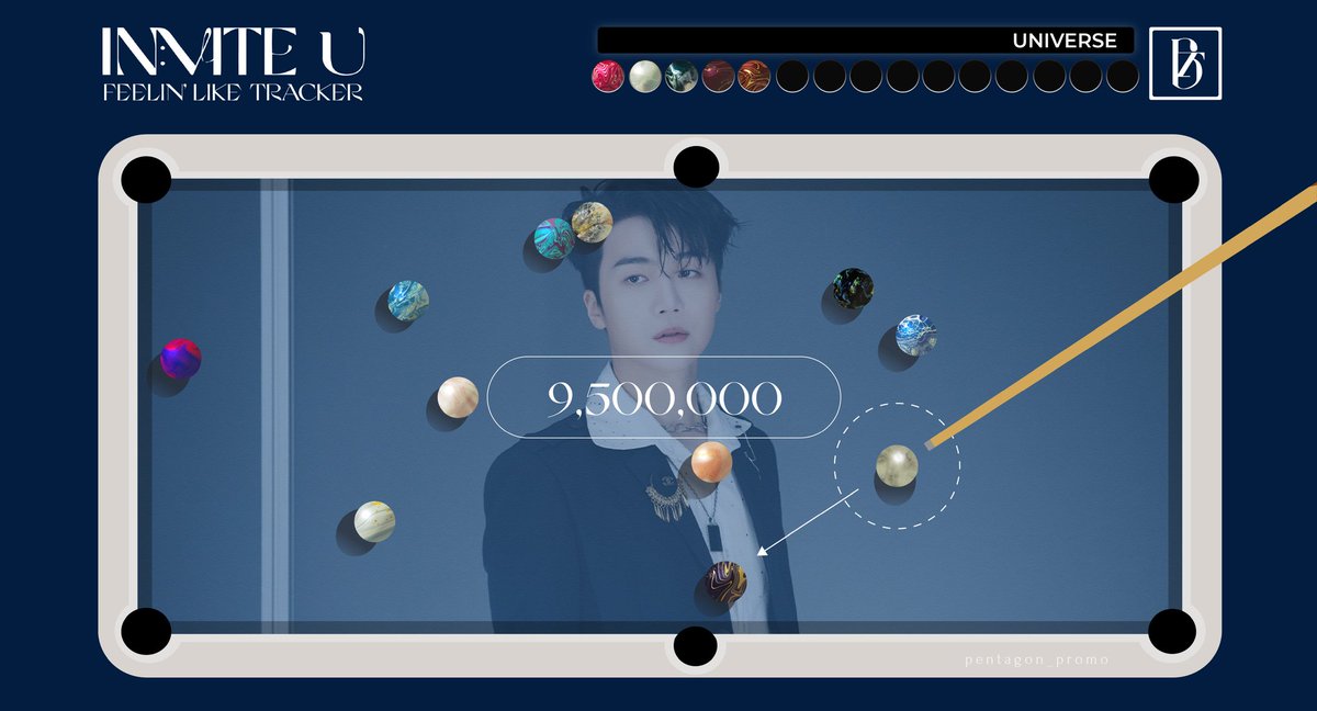 pentagon_promo's tweet photo. [#INVITE_U TRACKER] 
UNIVERSE, wow! We were going to post our new tracker starting from 9.5M views and you already beat us to it! 😅
Keep watching Feelin Like MV to unlock the next one! 🏆

@CUBE_PTG #PENTAGON #펜타곤 https://t.co/1SAI6SigFQ