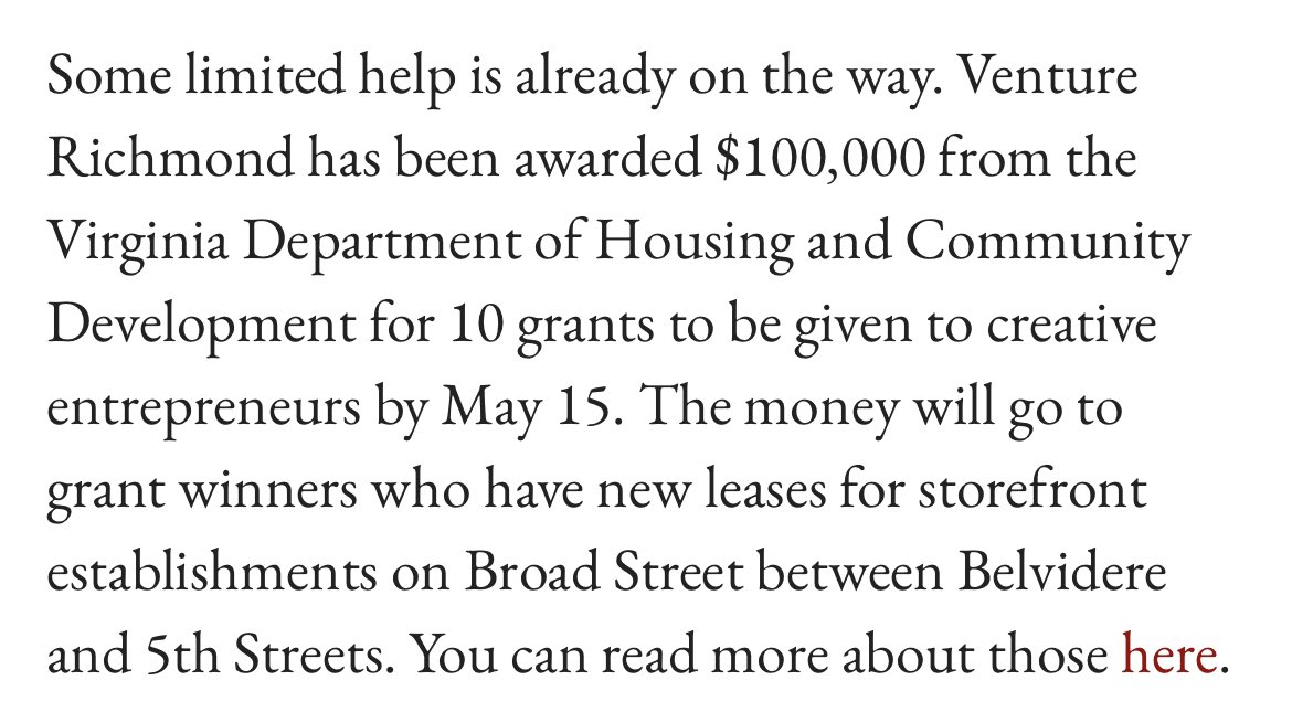 The ‘ol, “the organization almost entirely responsible for driving up property values to where you can’t afford to work in the city will also give you some money if you inhabit the storefronts no one can afford” grift.