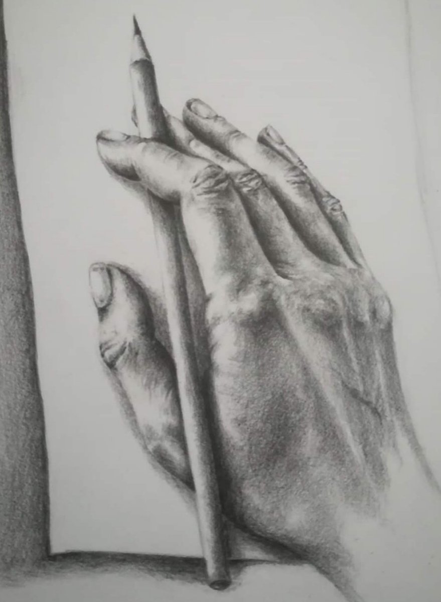 I have an old pencil drawing of my hand. #drawing #Hand #Pencildrawing, image size:879x1200
