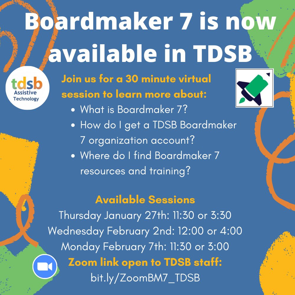 📢The NEW Boardmaker 7 is now available in TDSB and is replacing Boardmaker Studio. Looking for an overview of Boardmaker 7? Join us for one of our 30 minute lunch or after school sessions. @tdsb @LC1_TDSB @LC2_TDSB @LC3_TDSB @LC4_TDSB