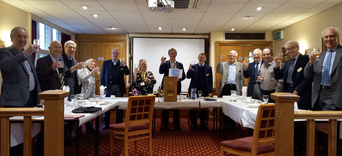 At today’s meeting: Our International toast to the Rotary Club of Chamonix Mount Blanc Megeve.