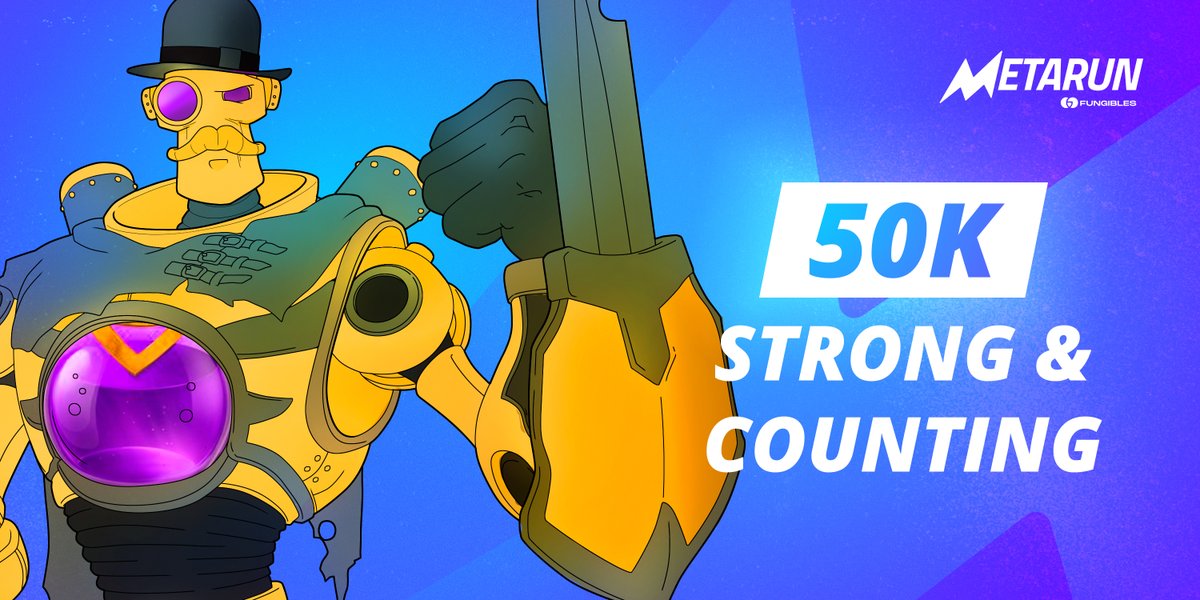 Can you believe it, Metarunners!? 
We’re 5️⃣0️⃣K strong🔥 Here’s to you👏 

Thank you for being with us and let’s continue to create the ultimate endless runner game together🚀