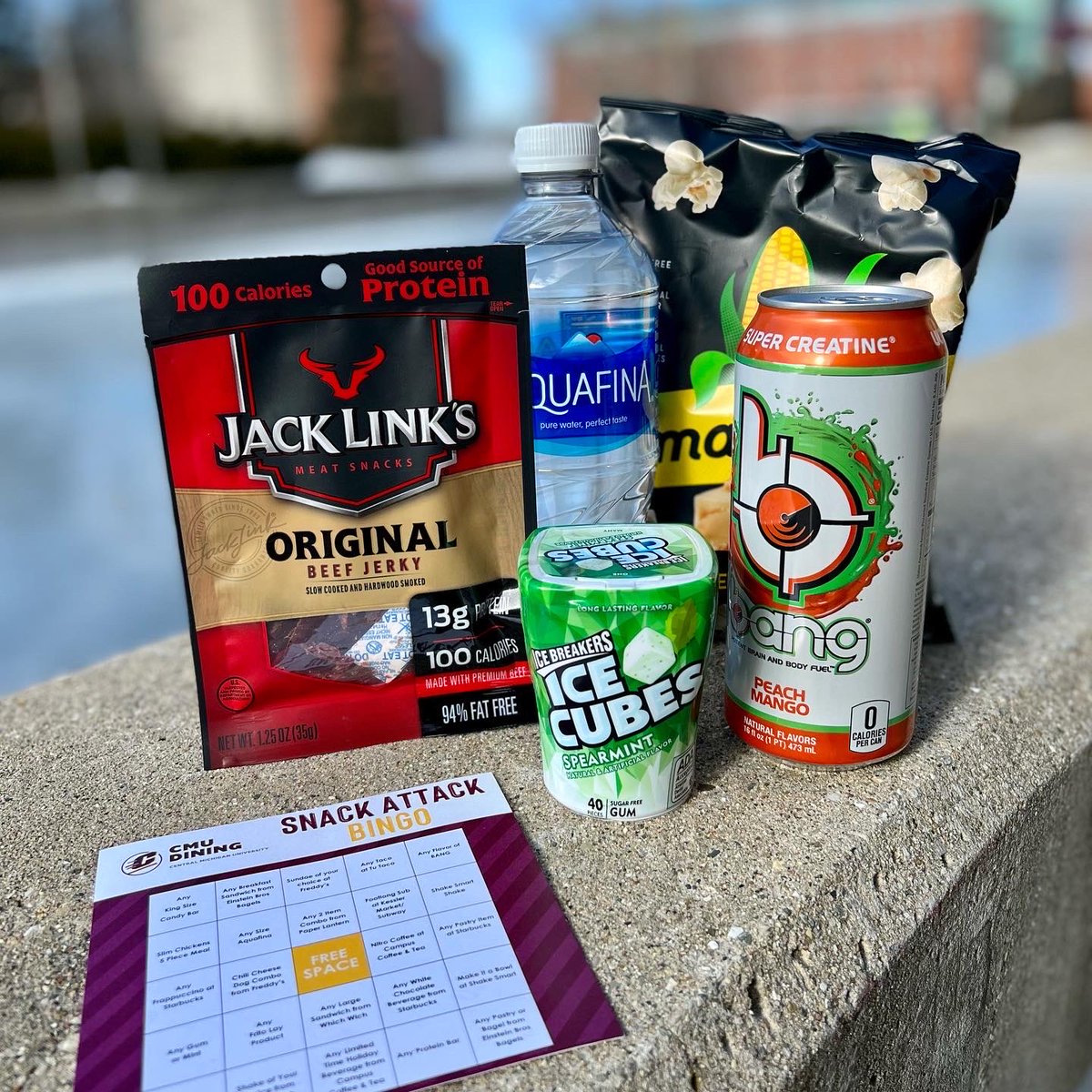 cmichdining's tweet photo. Explore amazing CMU Dining options and take home a prize? ๐ค I think yes! Nena wants you to visit her at Central Eats to pick-up your Snack Attack Bingo card and get started exploring! ๐งญ๐๐ฎ๐ช๐โ๏ธ
Swipe to see participating details!
#cmudining
#retailbingo https://t.co/QGDcVmv81l